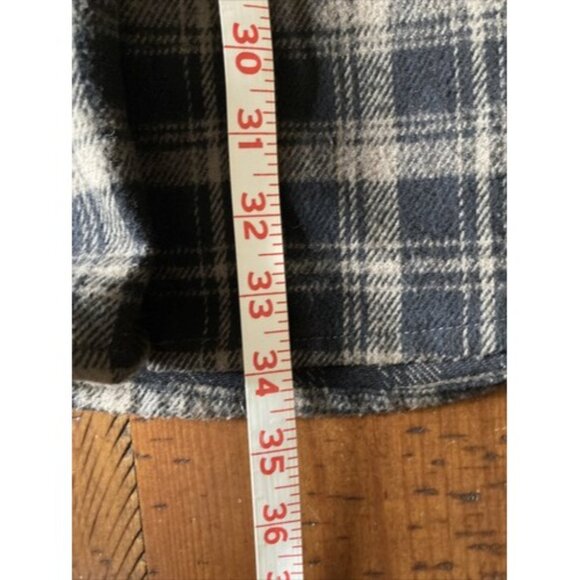 At John’s Bay Heavy Black & Brown Flannel Work Shirt Size Large 100% Cotton - Picture 5 of 5